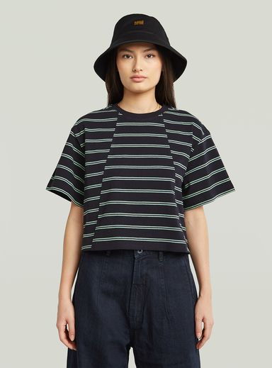 Camiseta a rayas Boxy línea A